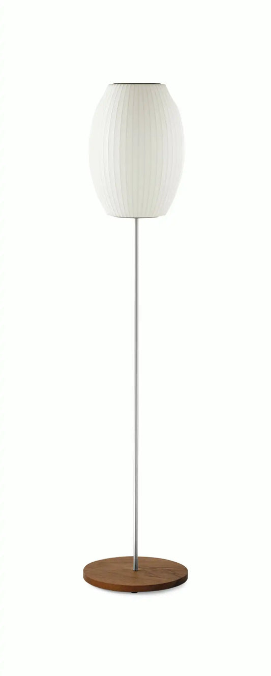 Nelson Cigar Lotus Floor Lamp, Walnut