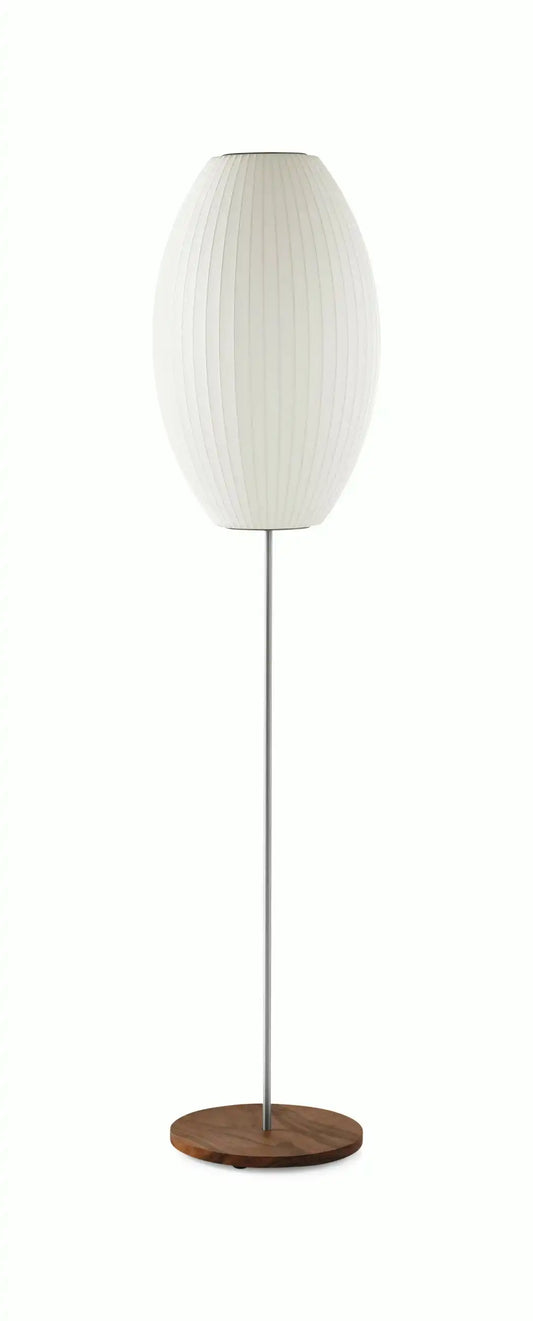 Nelson Cigar Lotus Floor Lamp, Walnut