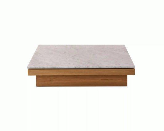Pawson Drift Coffee Table, Carrara Marble